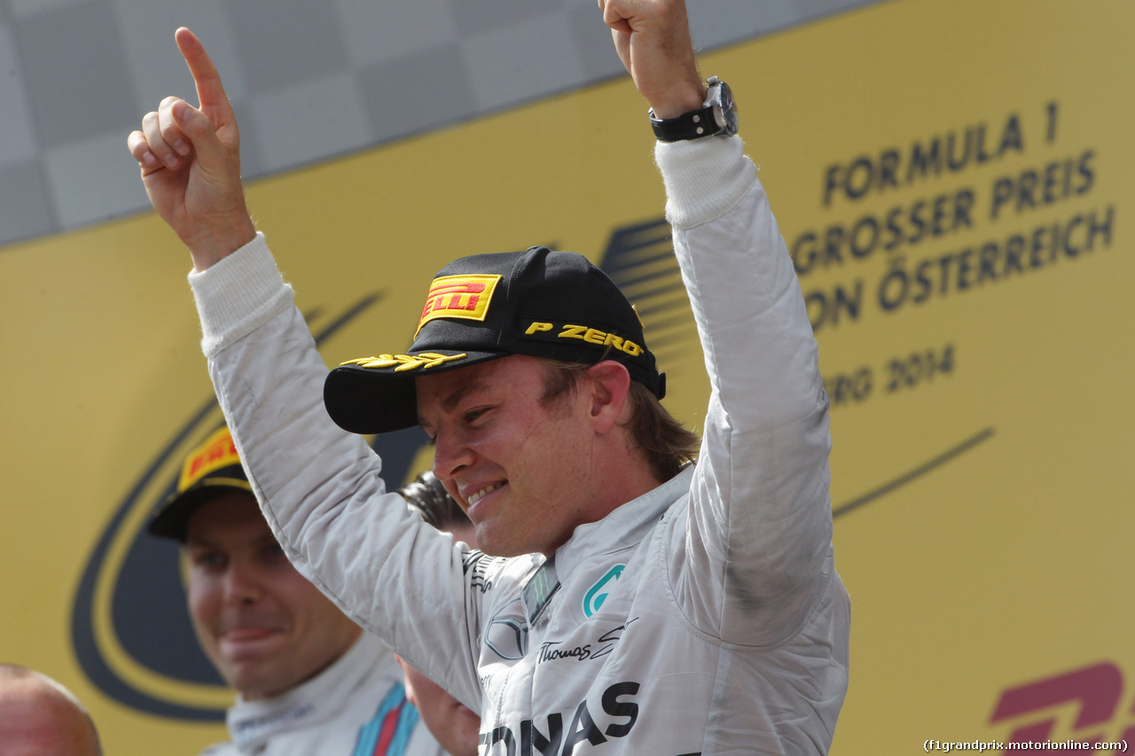 GP AUSTRIA, 22.06.2014- Gara, Nico Rosberg (GER) Mercedes AMG F1 W05, vincitore