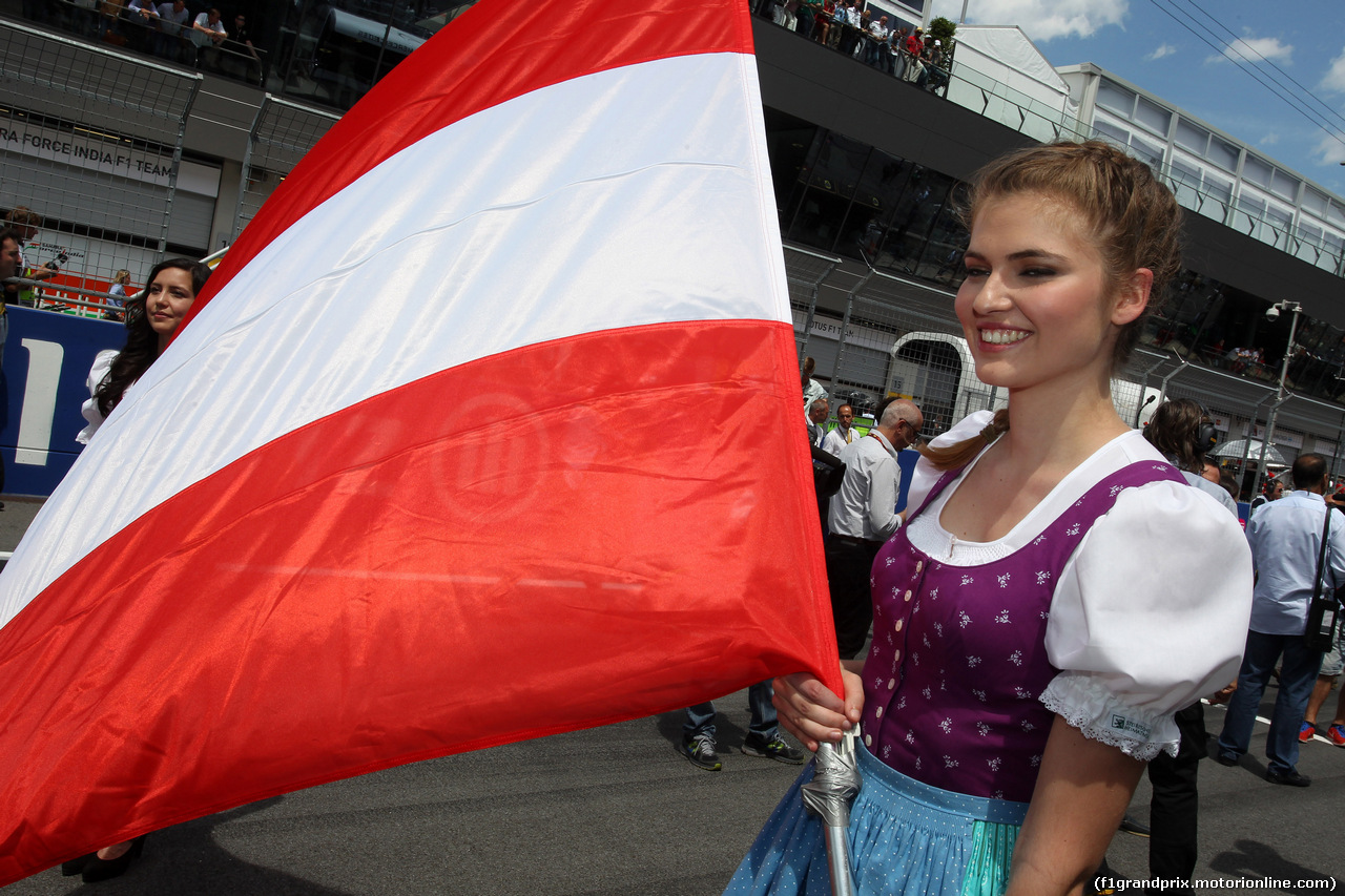 GP AUSTRIA, 22.06.2014- Gara, griglia Ragazza