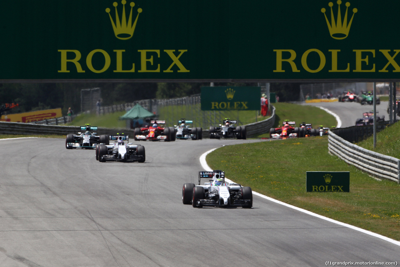 GP AUSTRIA, 22.06.2014- Gara, Felipe Massa (BRA) Williams F1 Team FW36