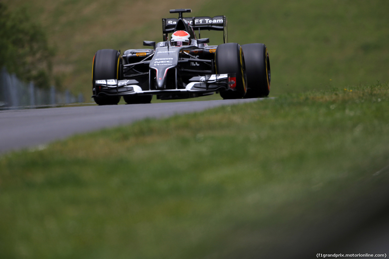 GP AUSTRIA, 21.06.2014- Prove Libere 3, Adrian Sutil (GER) Sauber F1 Team C33