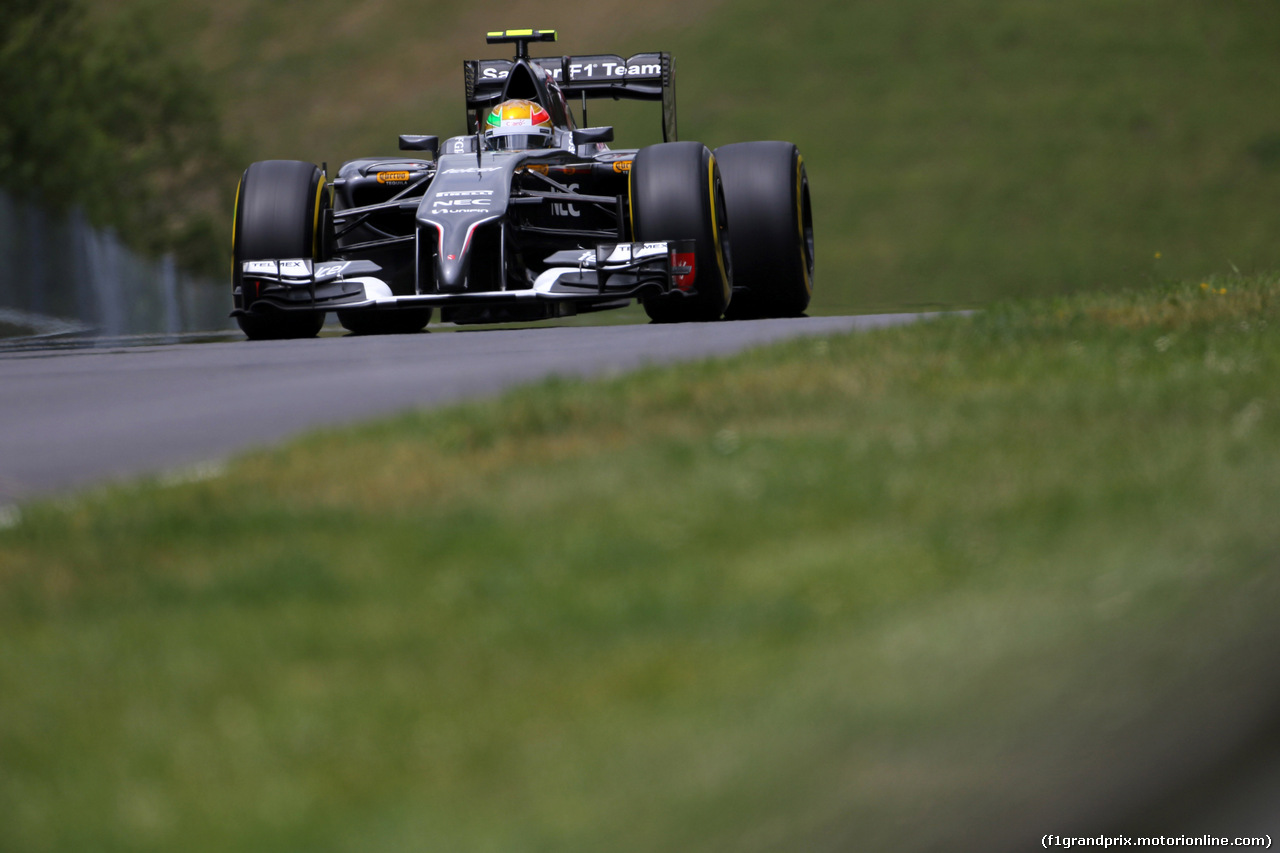 GP AUSTRIA, 21.06.2014- Prove Libere 3, Esteban Gutierrez (MEX), Sauber F1 Team C33