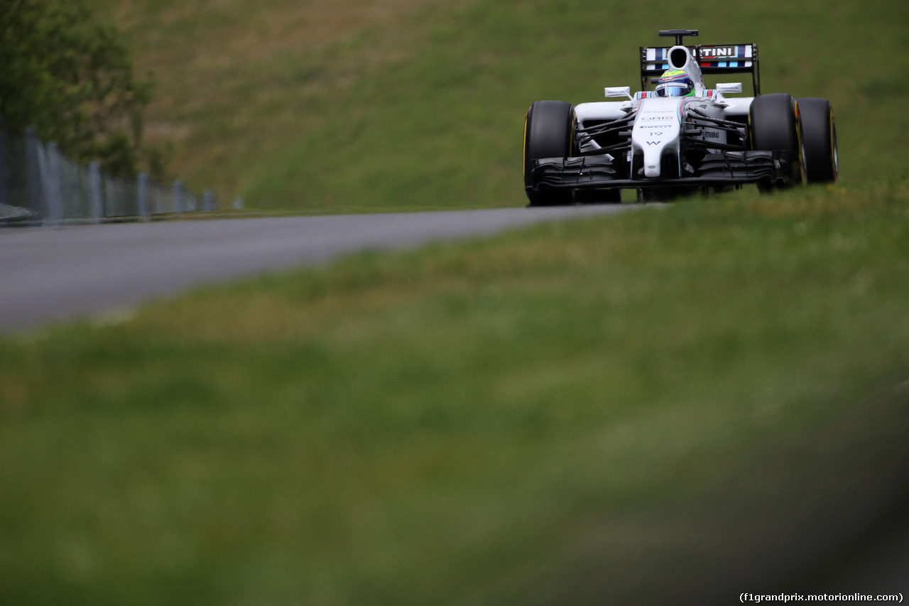 GP AUSTRIA, 21.06.2014- Prove Libere 3, Felipe Massa (BRA) Williams F1 Team FW36