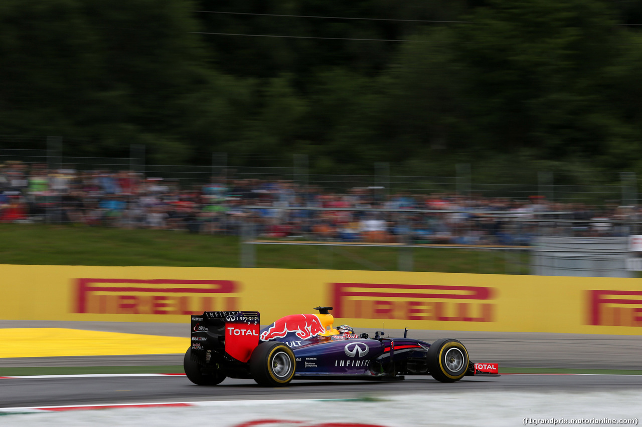 GP AUSTRIA, 21.06.2014- Prove Libere 3, Sebastian Vettel (GER) Red Bull Racing RB10