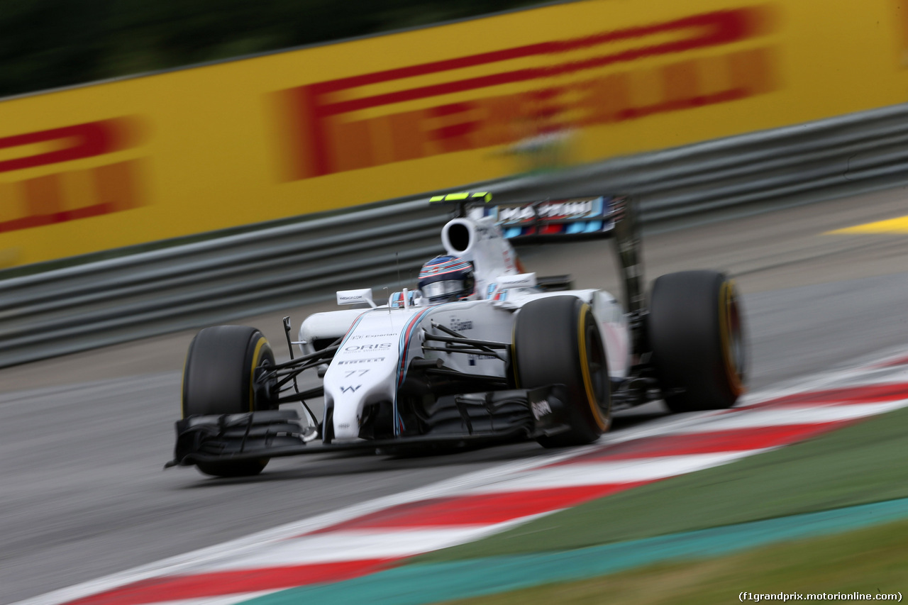 GP AUSTRIA, 21.06.2014- Prove Libere 3, Valtteri Bottas (FIN) Williams F1 Team FW36
