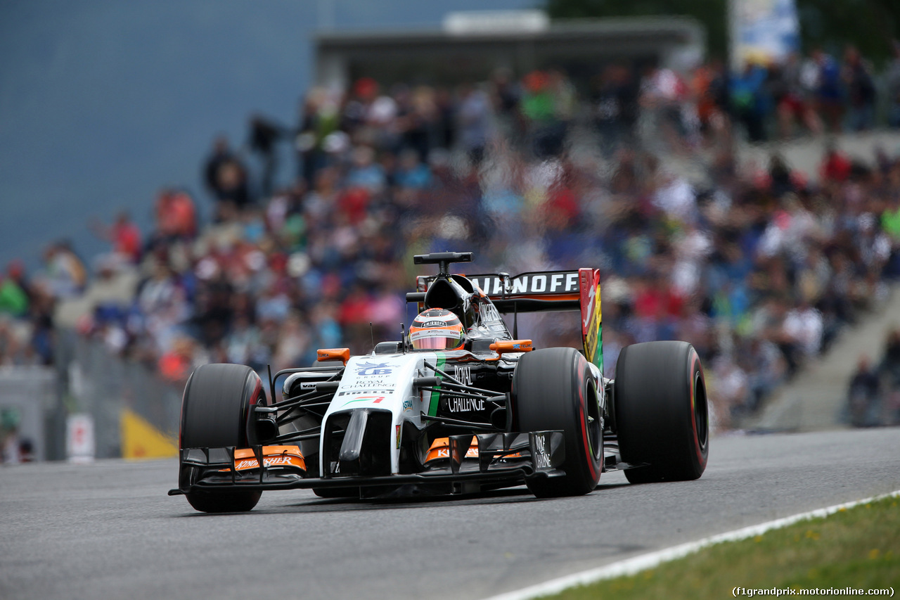 GP AUSTRIA, 21.06.2014- Prove Libere 3, Nico Hulkenberg (GER) Sahara Force India F1 VJM07