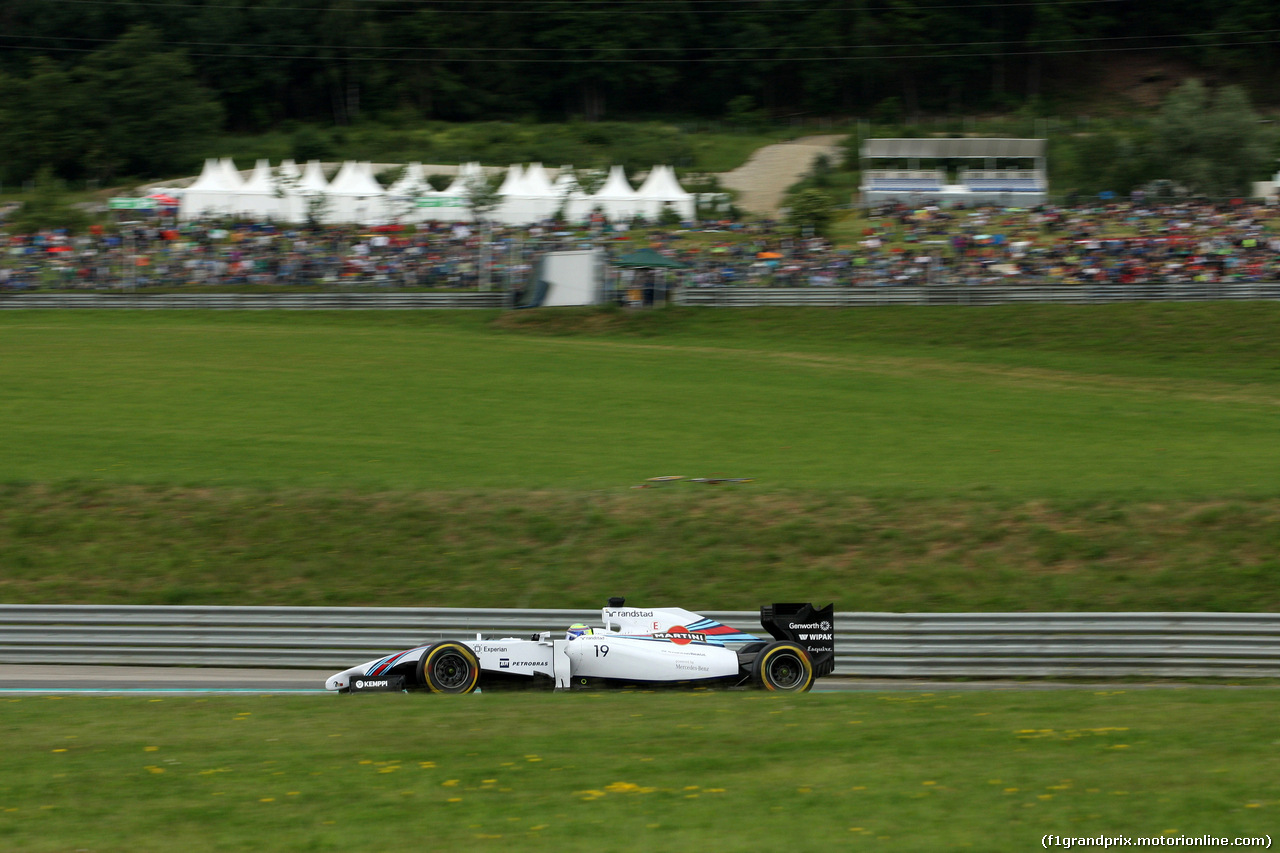 GP AUSTRIA, 21.06.2014- Prove Libere 3, Felipe Massa (BRA) Williams F1 Team FW36