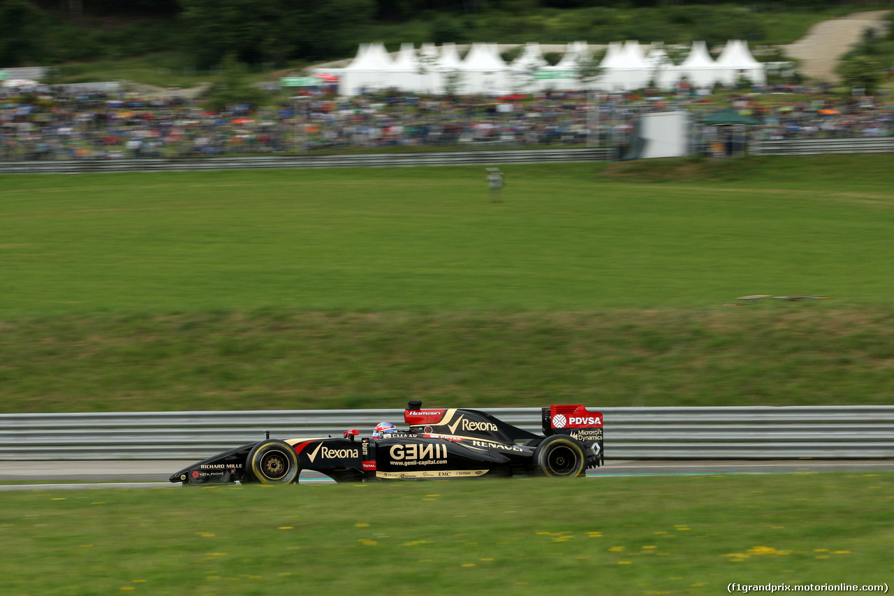 GP AUSTRIA, 21.06.2014- Prove Libere 3,Romain Grosjean (FRA) Lotus F1 Team E22