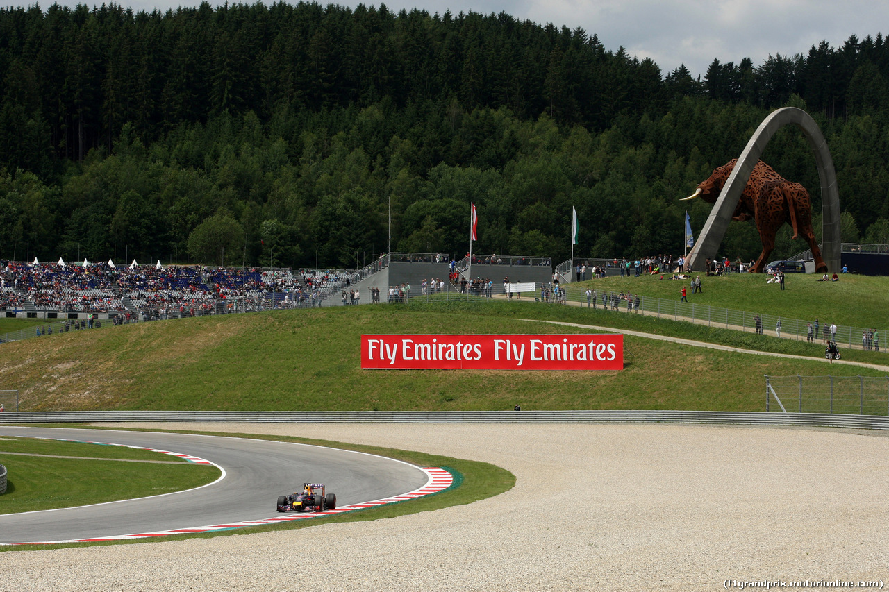 GP AUSTRIA, 21.06.2014- Prove Libere 3, Sebastian Vettel (GER) Red Bull Racing RB10