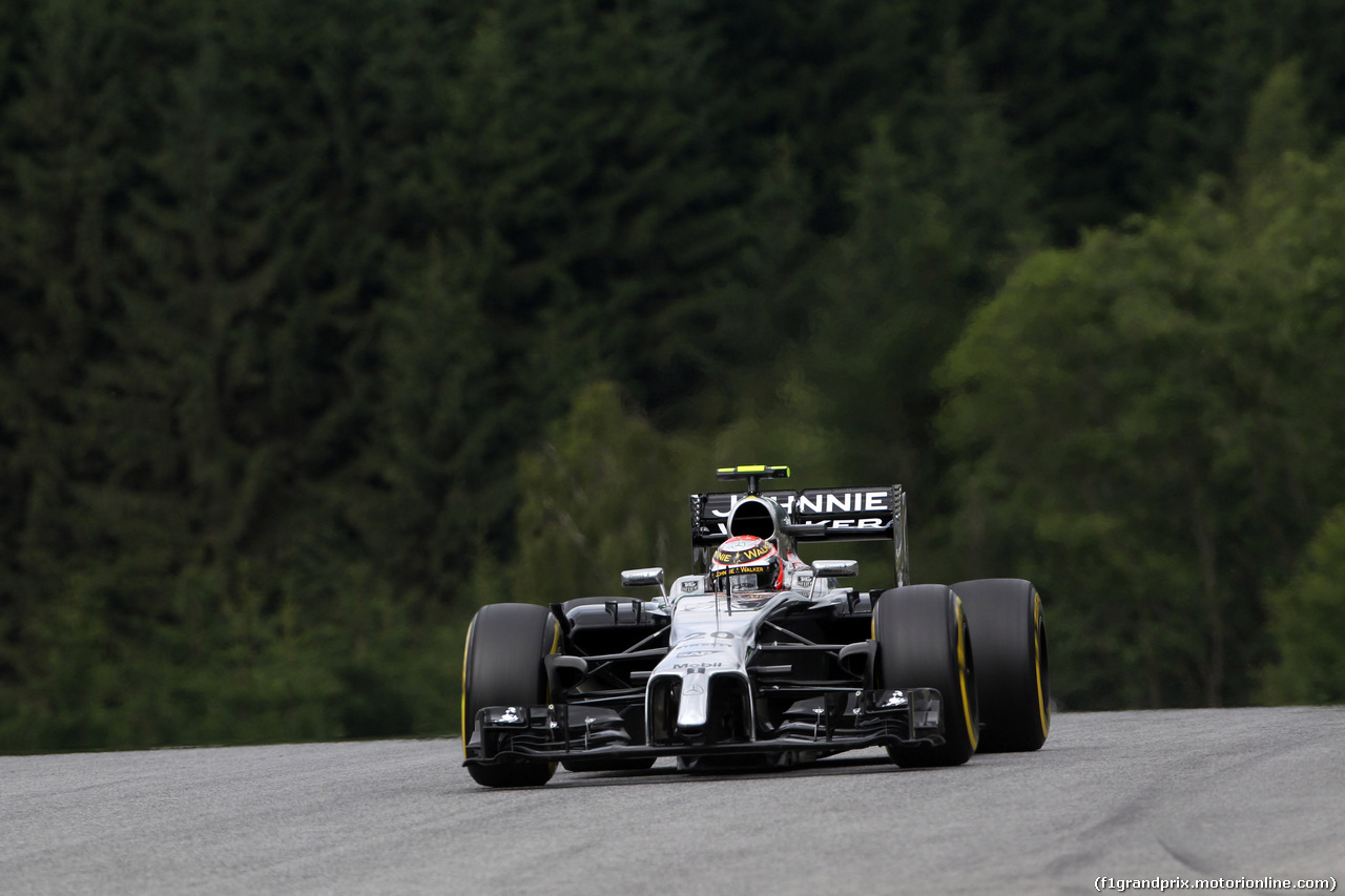 GP AUSTRIA, 21.06.2014- Prove Libere 3, Kevin Magnussen (DEN) McLaren Mercedes MP4-29