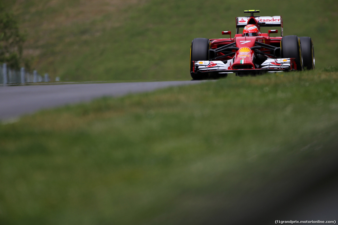 GP AUSTRIA, 21.06.2014- Prove Libere 3, Kimi Raikkonen (FIN) Ferrari F14-T