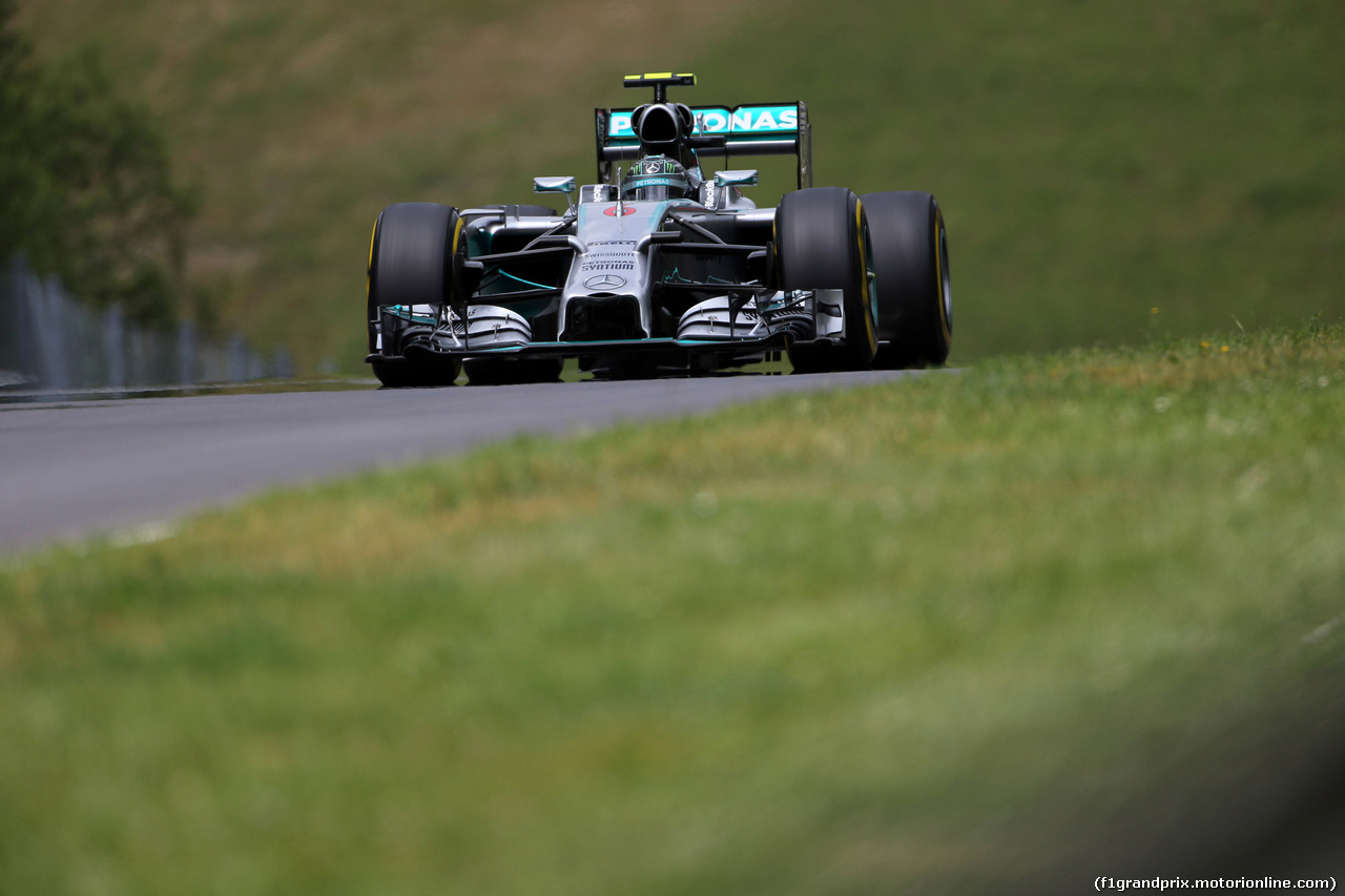 GP AUSTRIA, 21.06.2014- Prove Libere 3, Nico Rosberg (GER) Mercedes AMG F1 W05