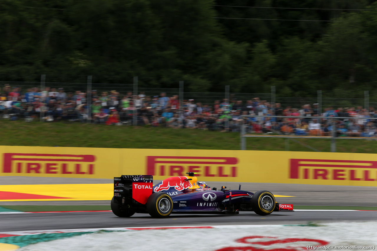 GP AUSTRIA, 21.06.2014- Prove Libere 3, Sebastian Vettel (GER) Red Bull Racing RB10