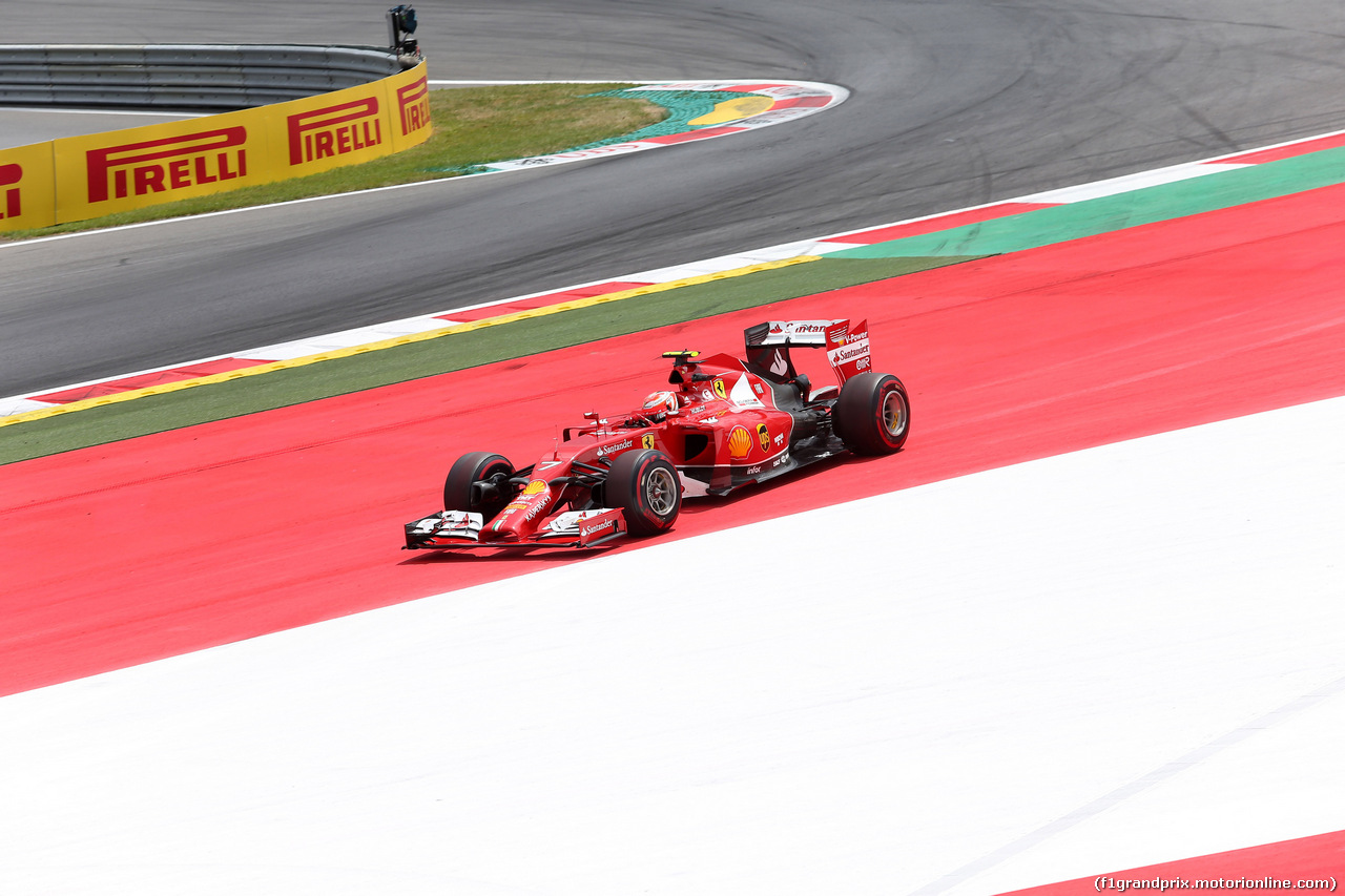GP AUSTRIA, 21.06.2014- Prove Libere 3,Kimi Raikkonen (FIN) Ferrari F14-T
