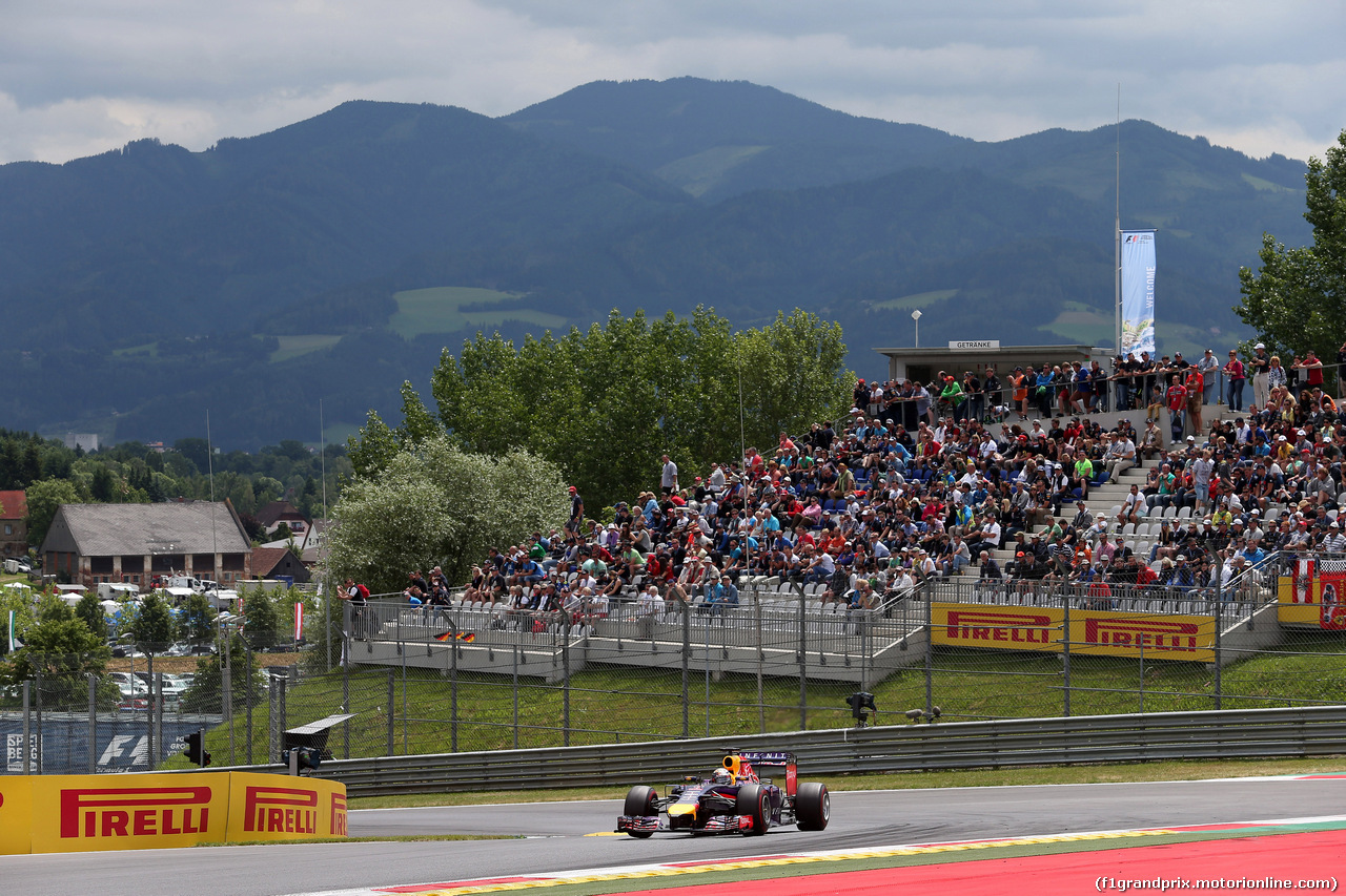 GP AUSTRIA, 21.06.2014- Prove Libere 3, Sebastian Vettel (GER) Red Bull Racing RB10