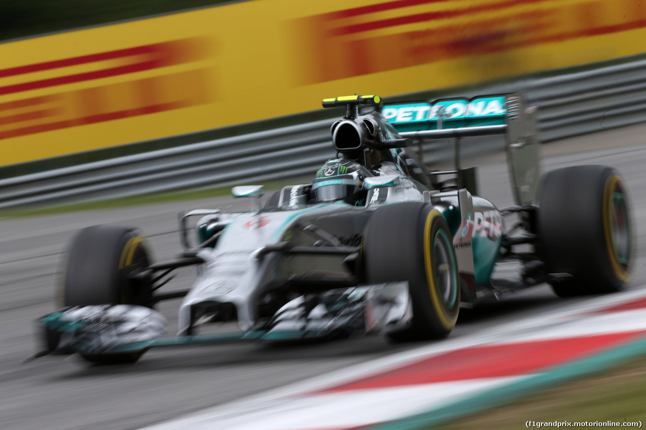 GP AUSTRIA, 21.06.2014- Prove Libere 3, Nico Rosberg (GER) Mercedes AMG F1 W05