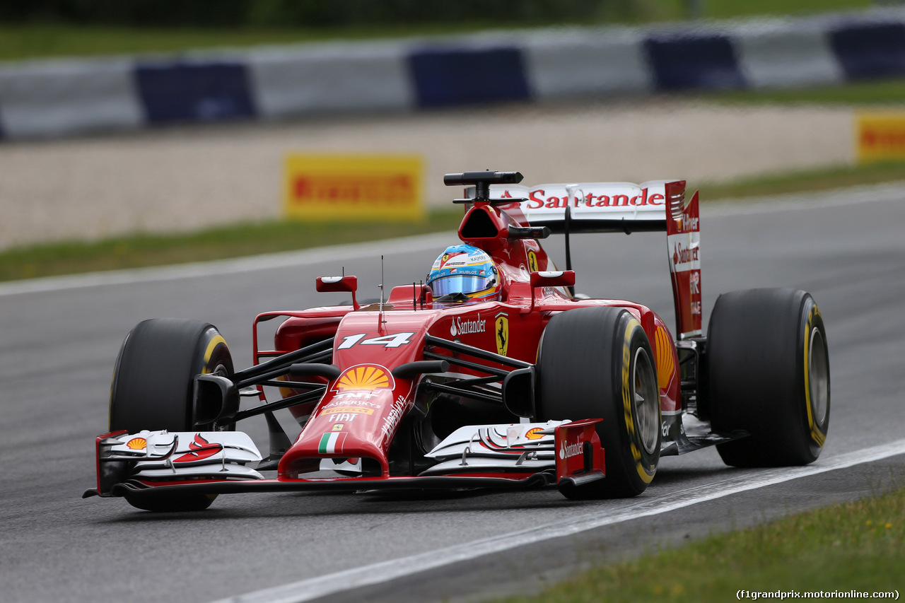 GP AUSTRIA, 21.06.2014- Prove Libere 3, Fernando Alonso (ESP) Ferrari F14-T