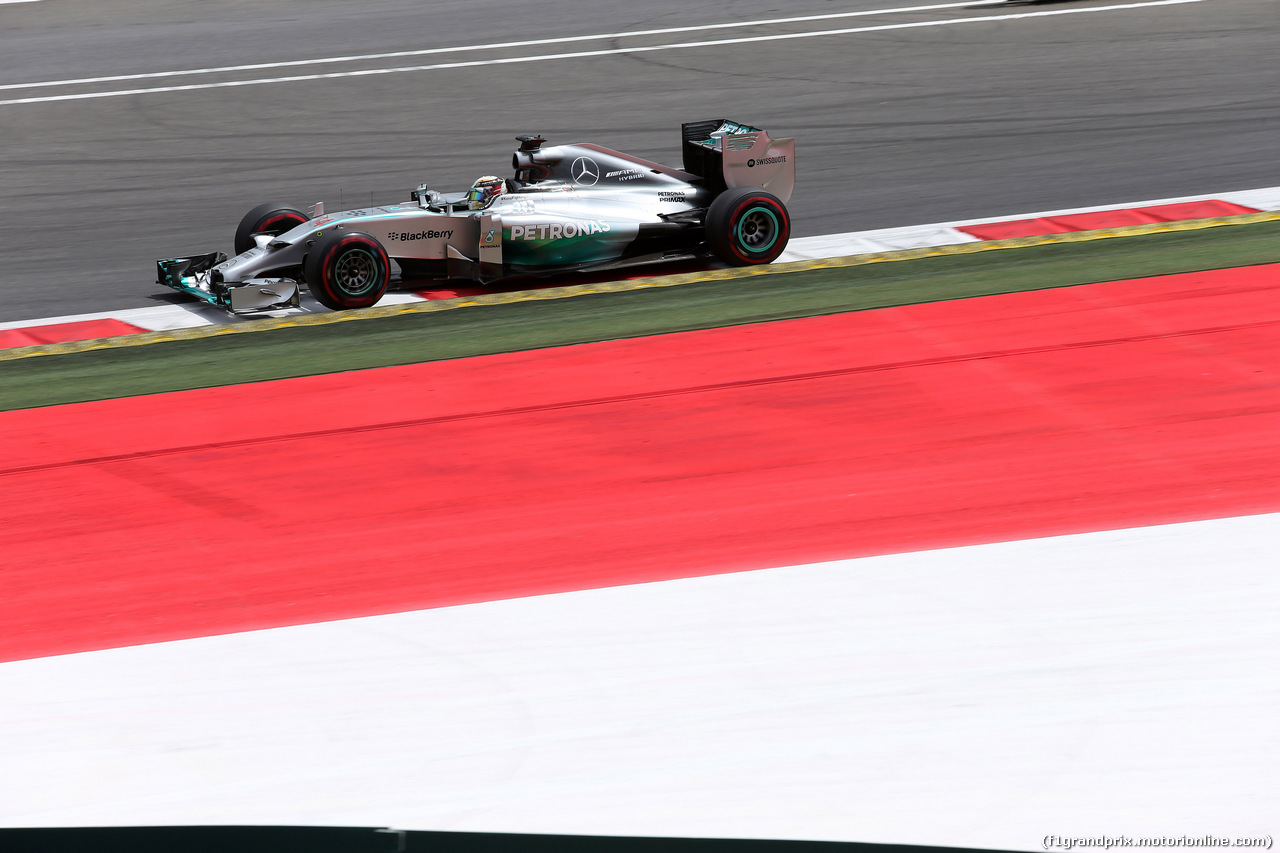 GP AUSTRIA, 21.06.2014- Prove Libere 3, Lewis Hamilton (GBR) Mercedes AMG F1 W05