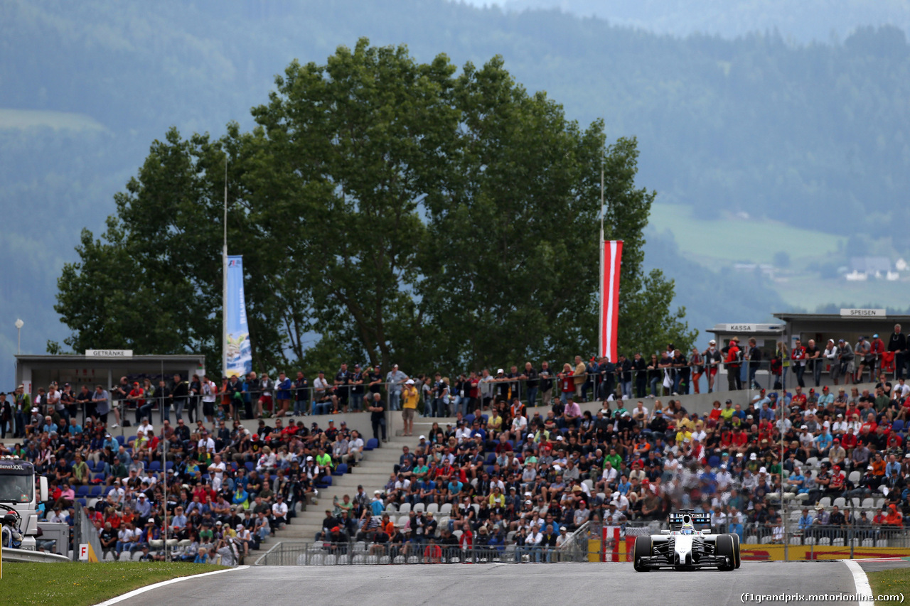 GP AUSTRIA, 21.06.2014- Prove Libere 3, Felipe Massa (BRA) Williams F1 Team FW36