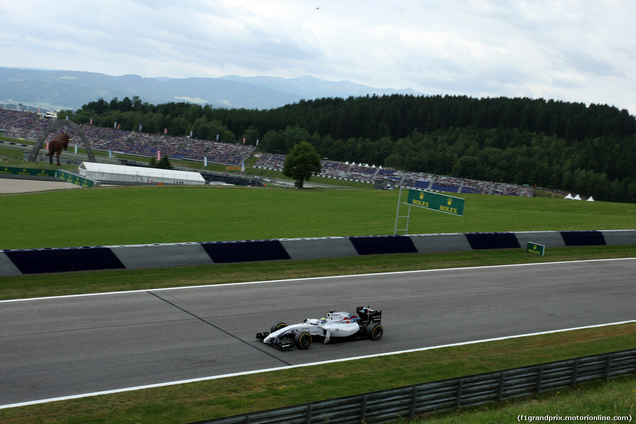 GP AUSTRIA, 21.06.2014- Prove Libere 3, Felipe Massa (BRA) Williams F1 Team FW36