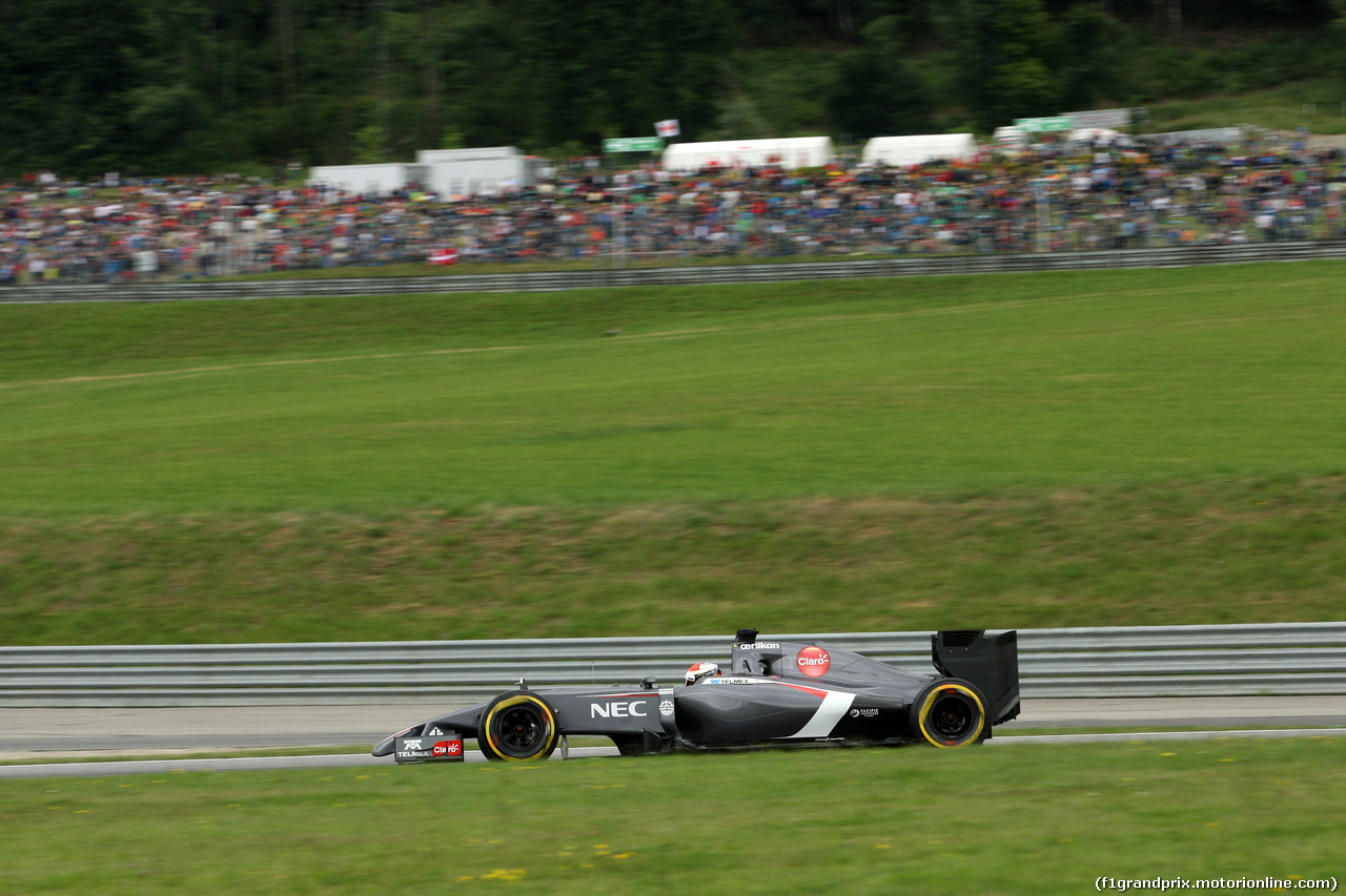 GP AUSTRIA, 21.06.2014- Prove Libere 3, Adrian Sutil (GER) Sauber F1 Team C33