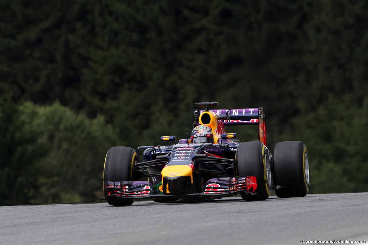 GP AUSTRIA, 21.06.2014- Prove Libere 3, Sebastian Vettel (GER) Red Bull Racing RB10