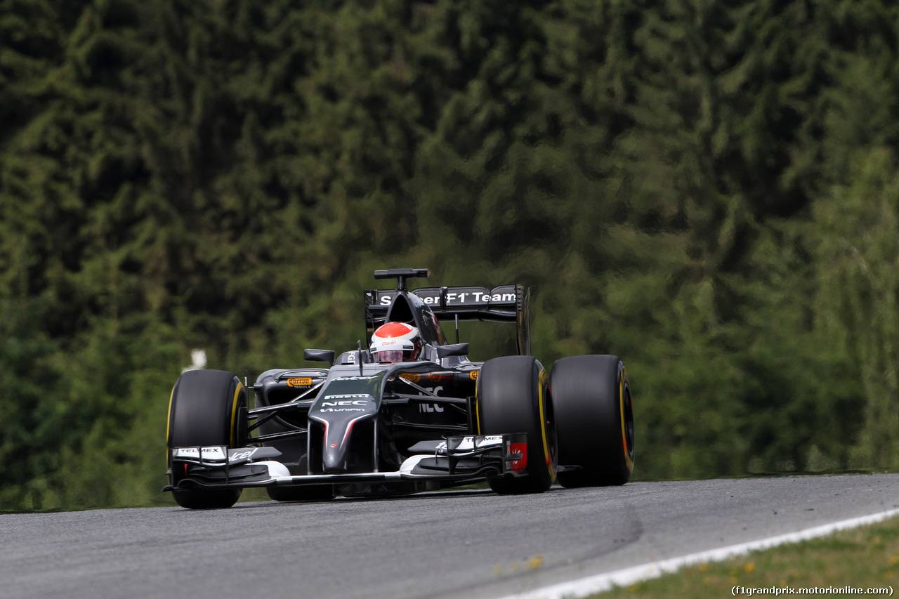 GP AUSTRIA, 21.06.2014- Prove Libere 3, Adrian Sutil (GER) Sauber F1 Team C33