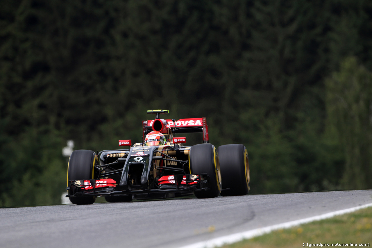 GP AUSTRIA, 21.06.2014- Prove Libere 3, Pastor Maldonado (VEN) Lotus F1 Team E22