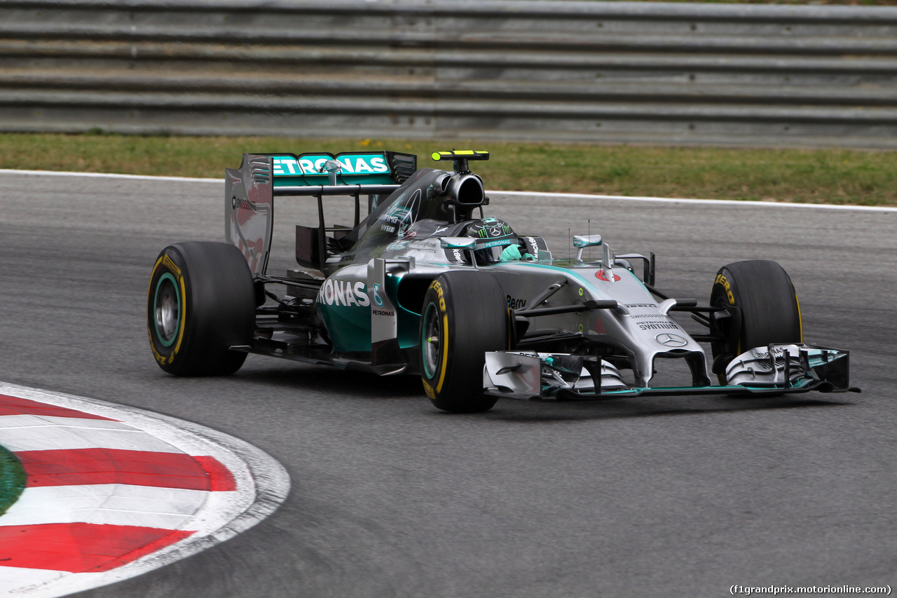 GP AUSTRIA, 21.06.2014- Prove Libere 3, Nico Rosberg (GER) Mercedes AMG F1 W05