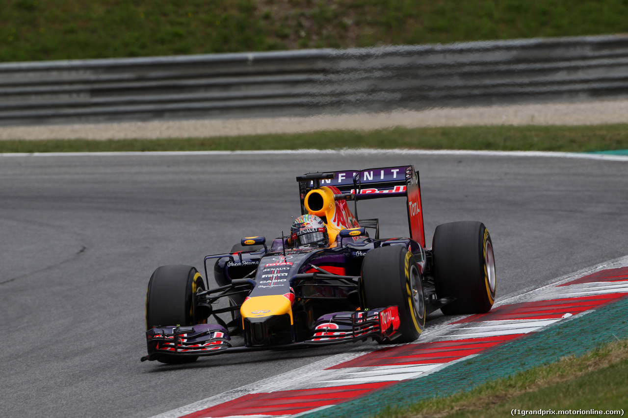 GP AUSTRIA, 21.06.2014- Prove Libere 3, Sebastian Vettel (GER) Red Bull Racing RB10