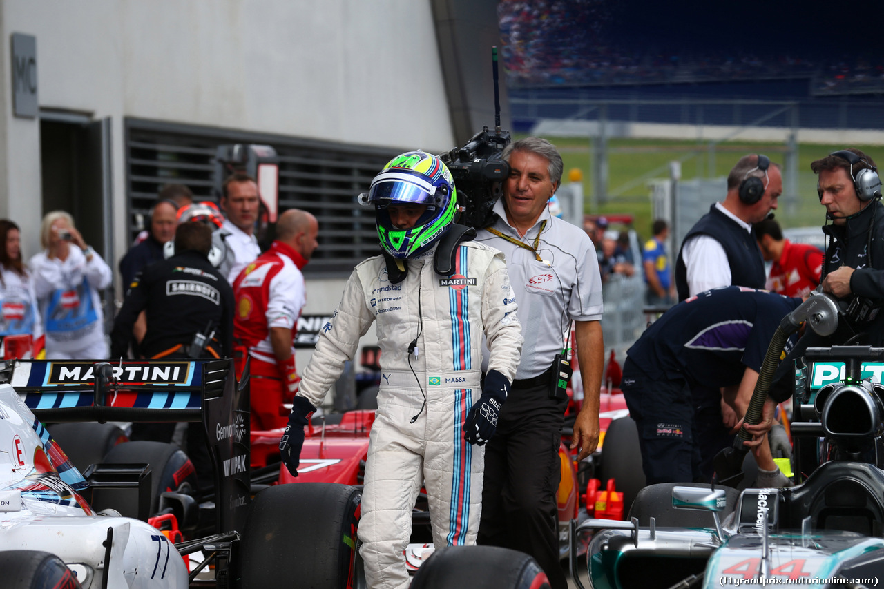 GP AUSTRIA, 21.06.2014- Qualifiche, Felipe Massa (BRA) Williams F1 Team FW36 pole position