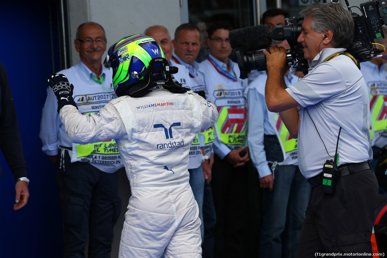 GP AUSTRIA, 21.06.2014- Qualifiche, Felipe Massa (BRA) Williams F1 Team FW36 pole position