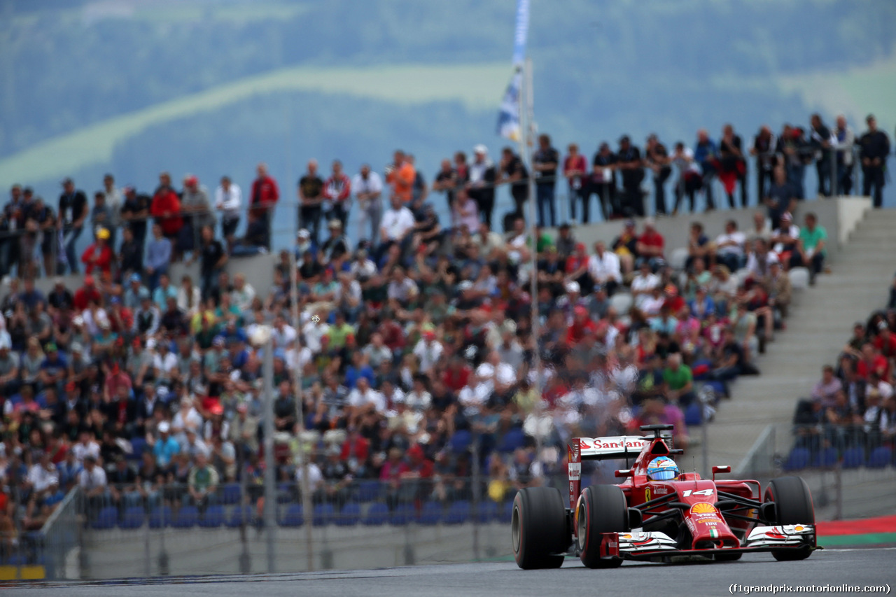 GP AUSTRIA, 21.06.2014- Qualifiche, Fernando Alonso (ESP) Ferrari F14-T
