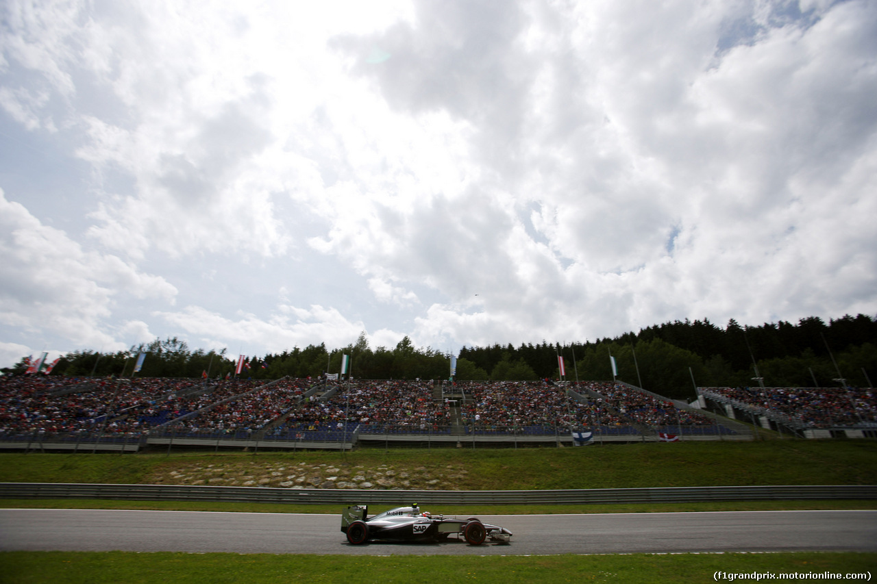 GP AUSTRIA, 21.06.2014- Qualifiche, Kevin Magnussen (DEN) McLaren Mercedes MP4-29