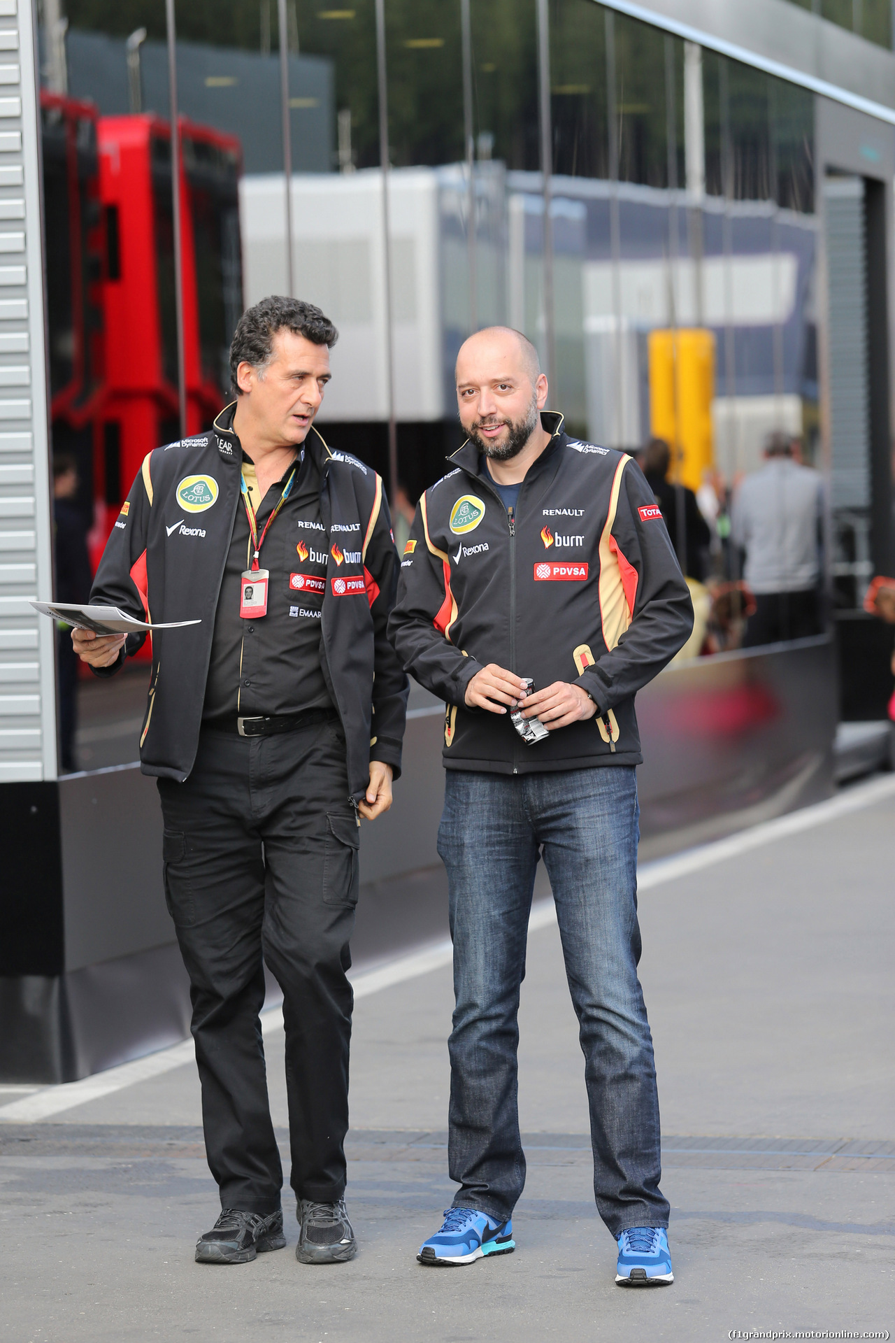 GP AUSTRIA, 21.06.2014- Federico Gastaldi (ARG) Lotus F1 Team Deputy Team Principal e Gerard Lopez (FRA)