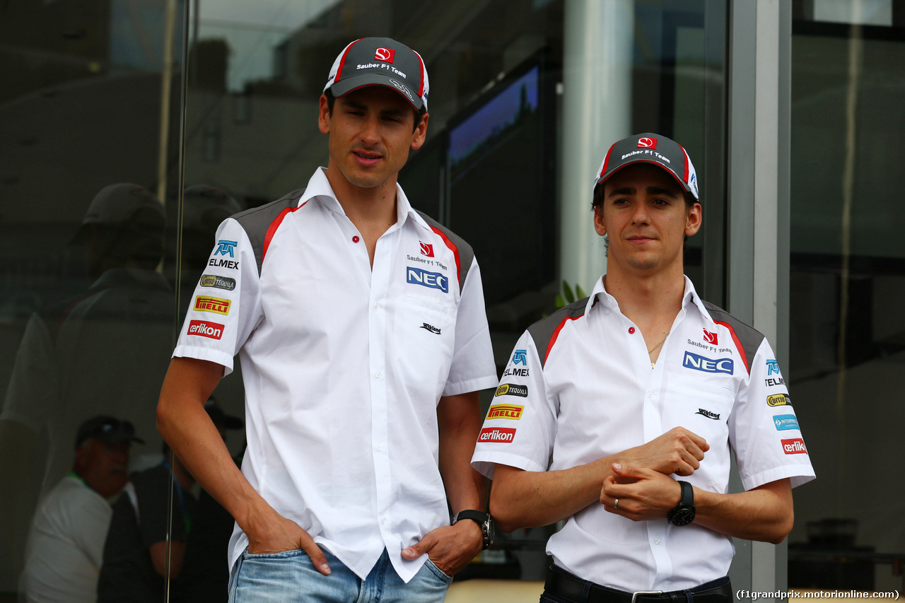 GP AUSTRIA, 19.06.2014- Adrian Sutil (GER) Sauber F1 Team C33 e Esteban Gutierrez (MEX), Sauber F1 Team C33