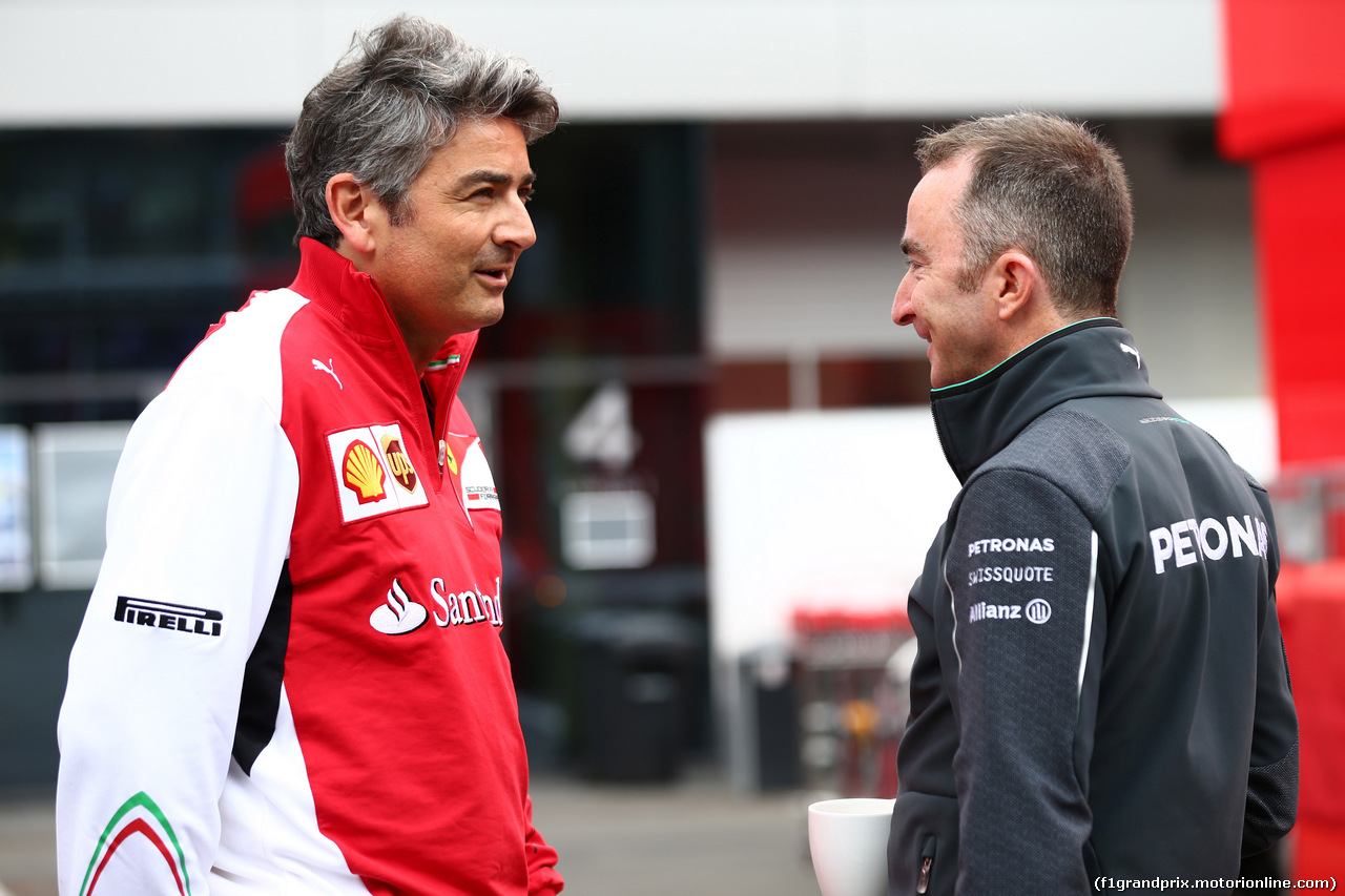 GP AUSTRIA, 20.06.2014- Marco Mattiacci (ITA) Team Principal, Ferrari e Paddy Lowe (GBR) Mercedes AMG F1 Executive Director