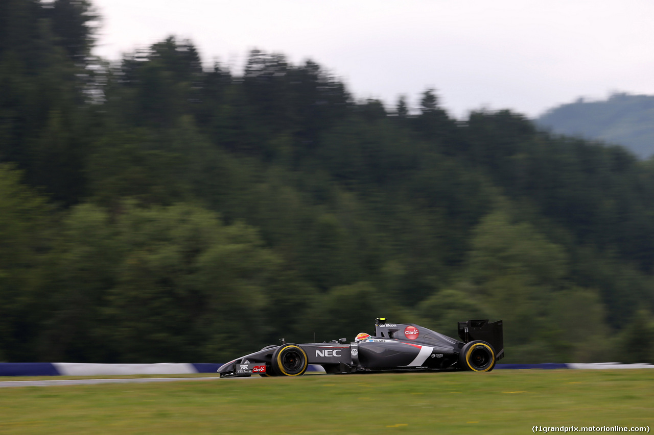 GP AUSTRIA, 20.06.2014- Prove Libere 1, Esteban Gutierrez (MEX), Sauber F1 Team C33