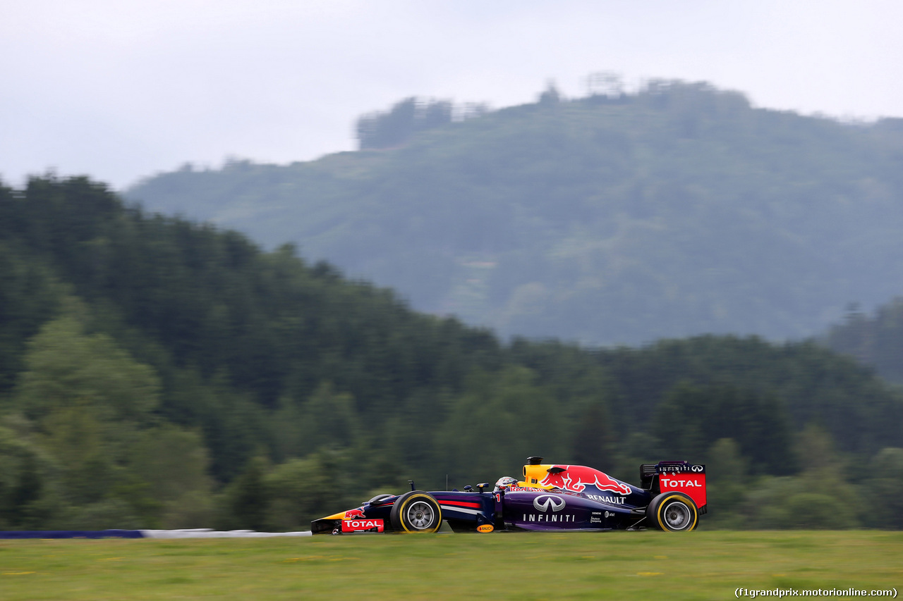 GP AUSTRIA, 20.06.2014- Prove Libere 1, Sebastian Vettel (GER) Red Bull Racing RB10