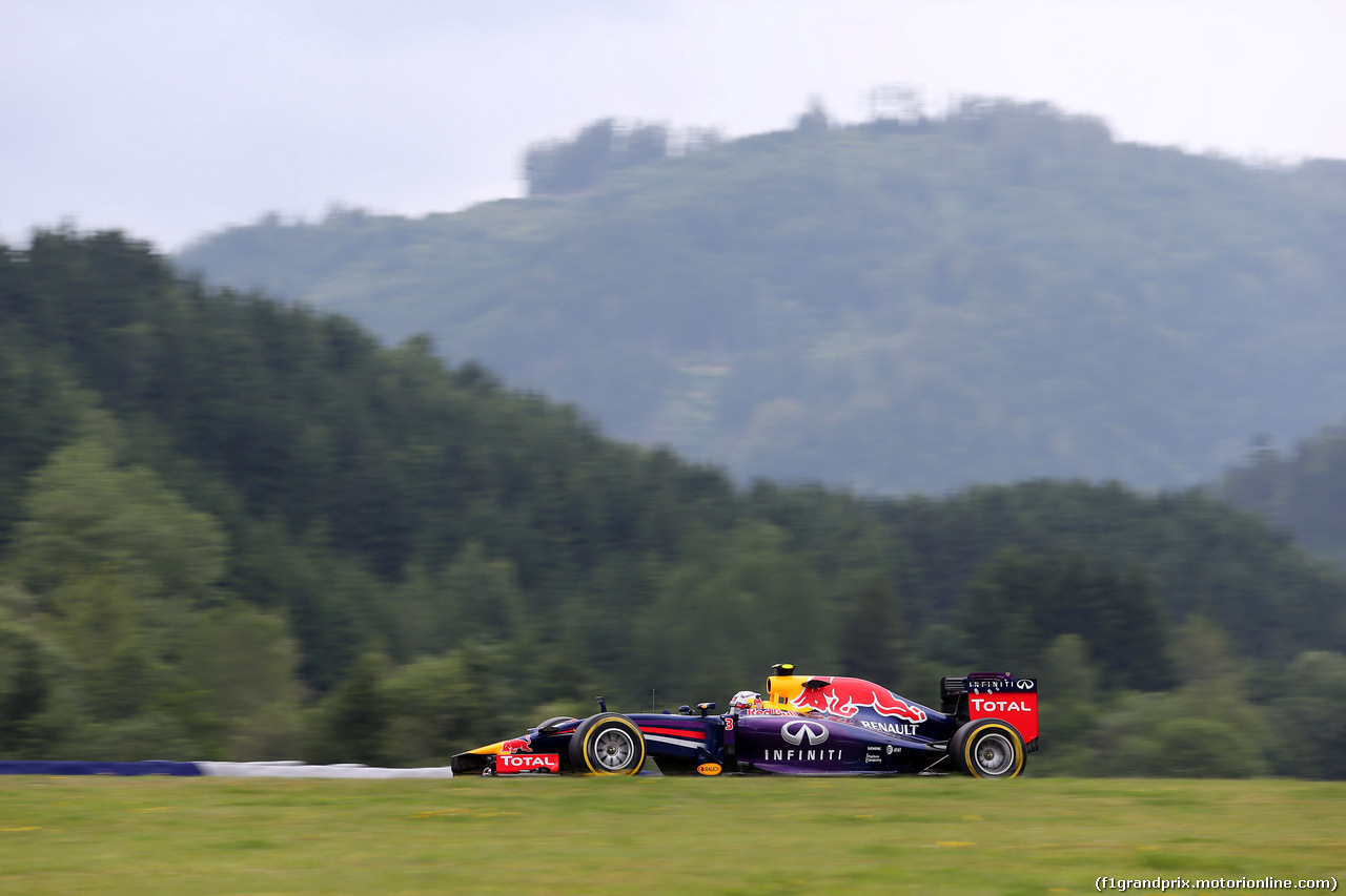 GP AUSTRIA, 20.06.2014- Prove Libere 1, Daniel Ricciardo (AUS) Red Bull Racing RB10