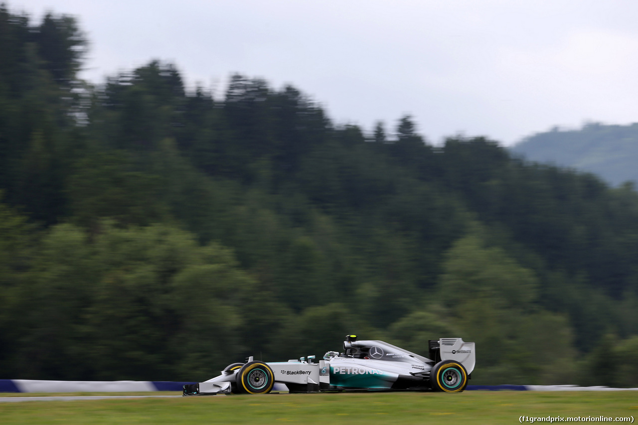 GP AUSTRIA, 20.06.2014- Prove Libere 1, Nico Rosberg (GER) Mercedes AMG F1 W05