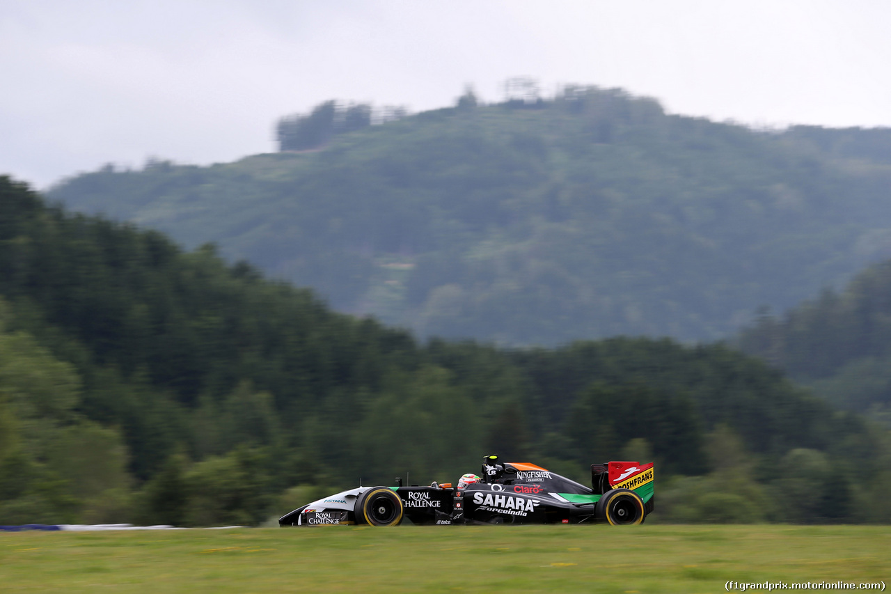 GP AUSTRIA, 20.06.2014- Prove Libere 1, Sergio Perez (MEX) Sahara Force India F1 VJM07