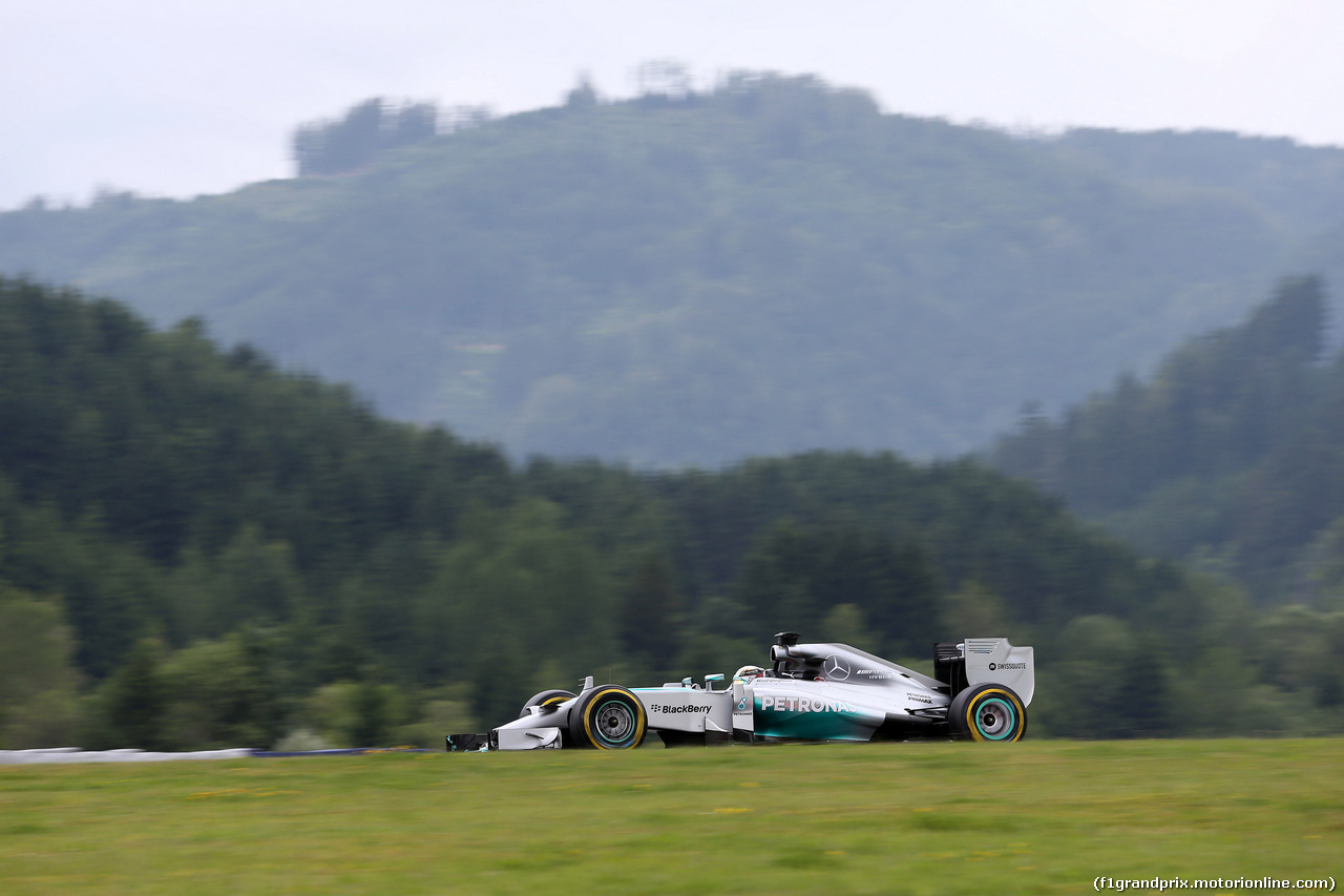 GP AUSTRIA, 20.06.2014- Prove Libere 1, Lewis Hamilton (GBR) Mercedes AMG F1 W05