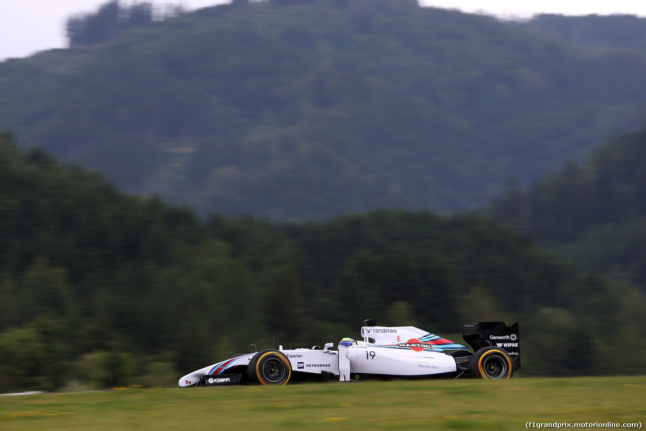 GP AUSTRIA, 20.06.2014- Prove Libere 1, Felipe Massa (BRA) Williams F1 Team FW36