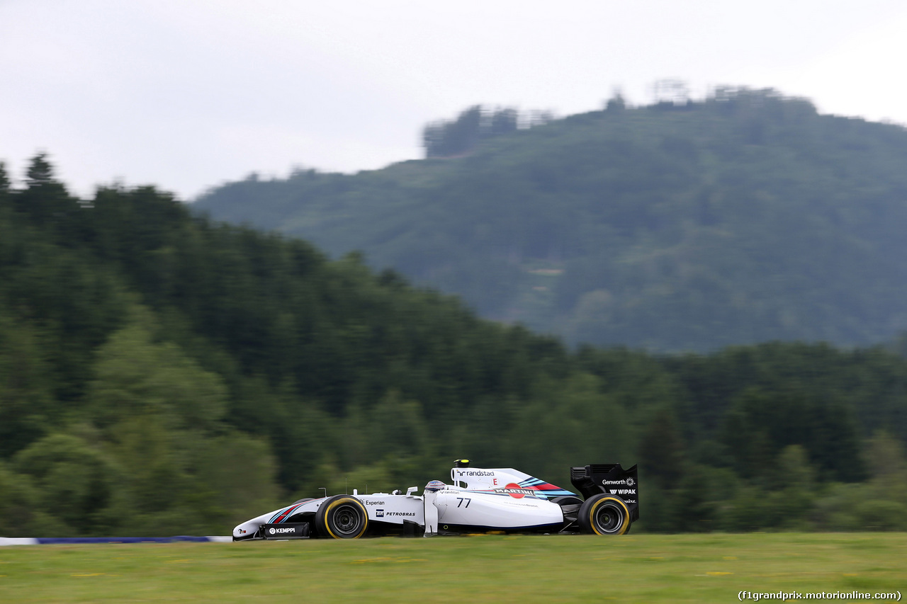 GP AUSTRIA, 20.06.2014- Prove Libere 1, Valtteri Bottas (FIN) Williams F1 Team FW36