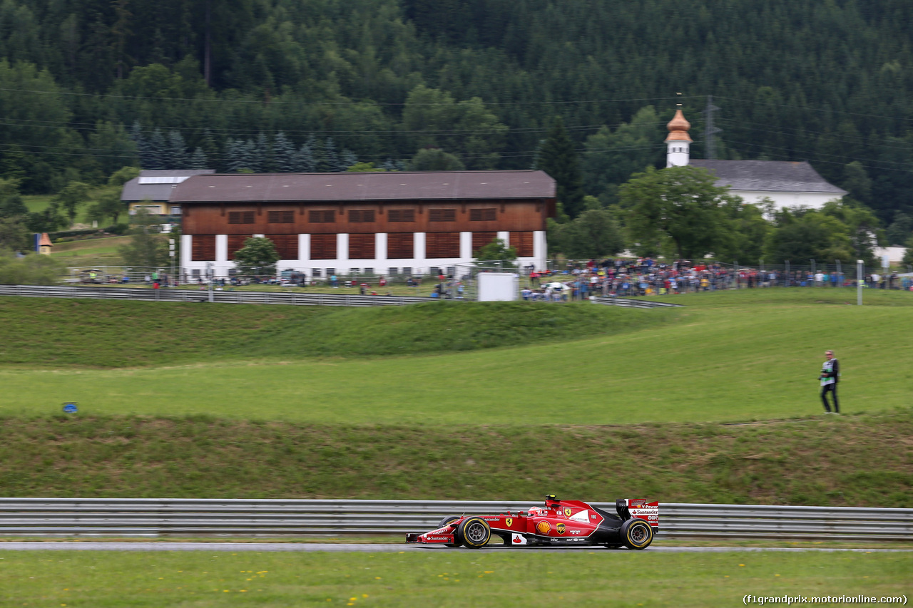 GP AUSTRIA, 20.06.2014- Prove Libere 1, Kimi Raikkonen (FIN) Ferrari F14-T