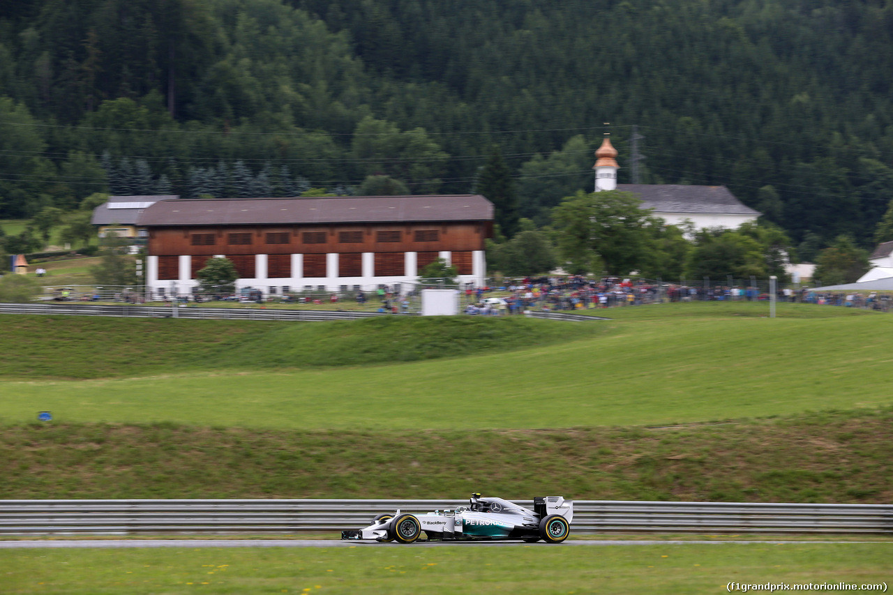 GP AUSTRIA, 20.06.2014- Prove Libere 1, Nico Rosberg (GER) Mercedes AMG F1 W05