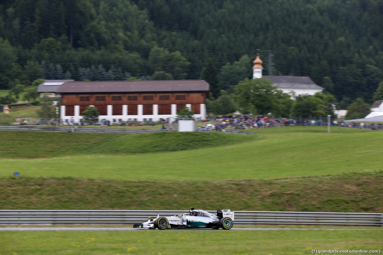 GP AUSTRIA, 20.06.2014- Prove Libere 1, Lewis Hamilton (GBR) Mercedes AMG F1 W05