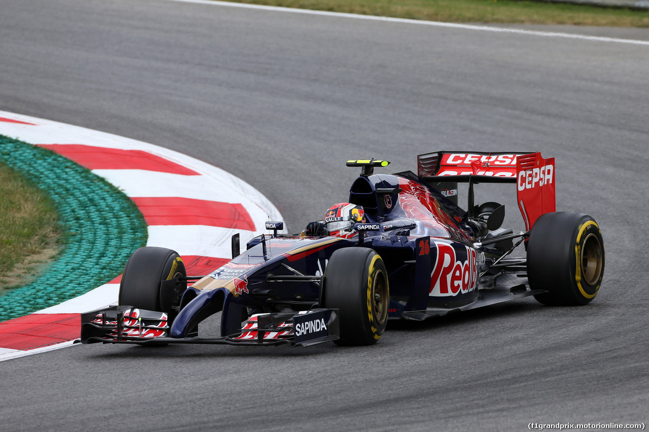 GP AUSTRIA, 20.06.2014- Prove Libere 1, Daniil Kvyat (RUS) Scuderia Toro Rosso STR9