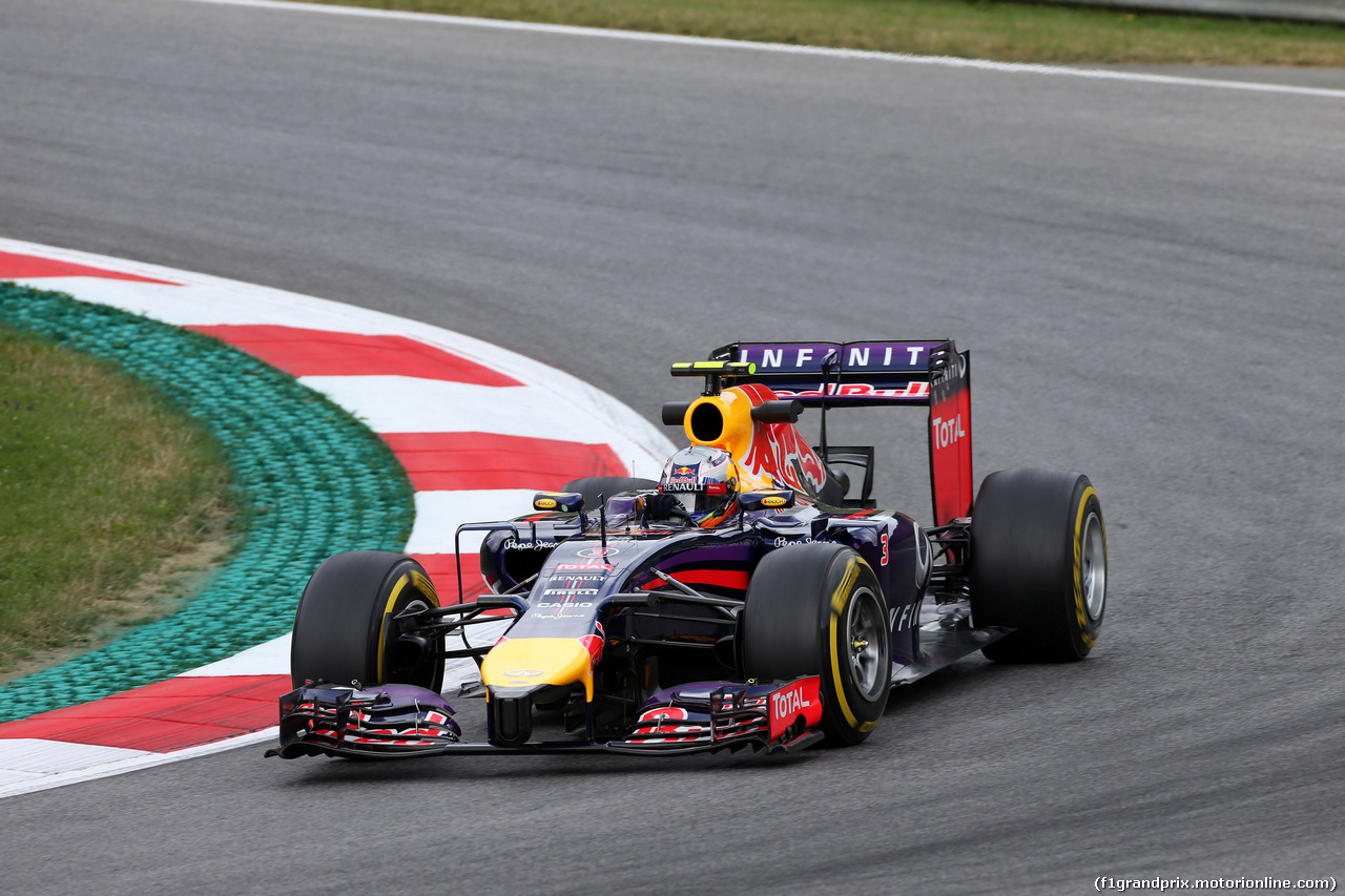 GP AUSTRIA, 20.06.2014- Prove Libere 1, Daniel Ricciardo (AUS) Red Bull Racing RB10