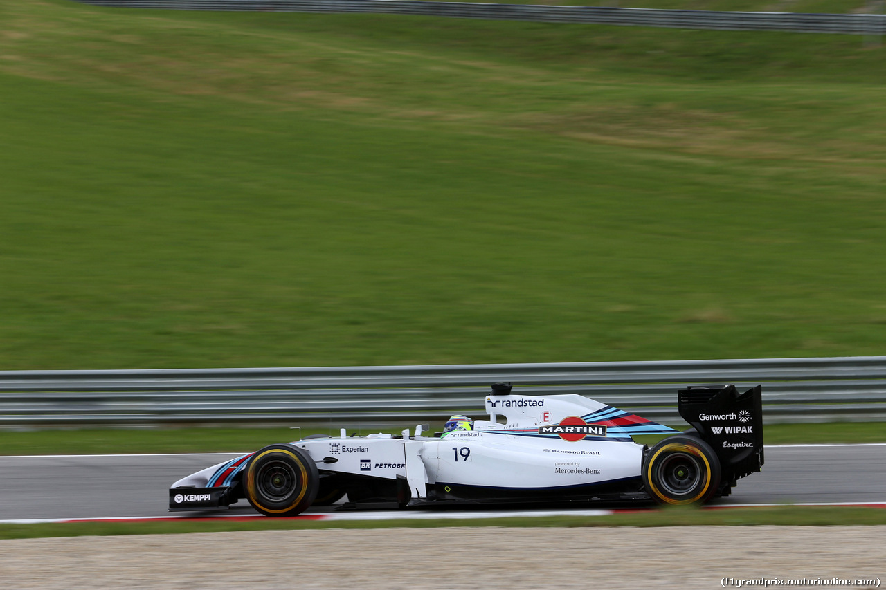 GP AUSTRIA, 20.06.2014- Prove Libere 1, Felipe Massa (BRA) Williams F1 Team FW36